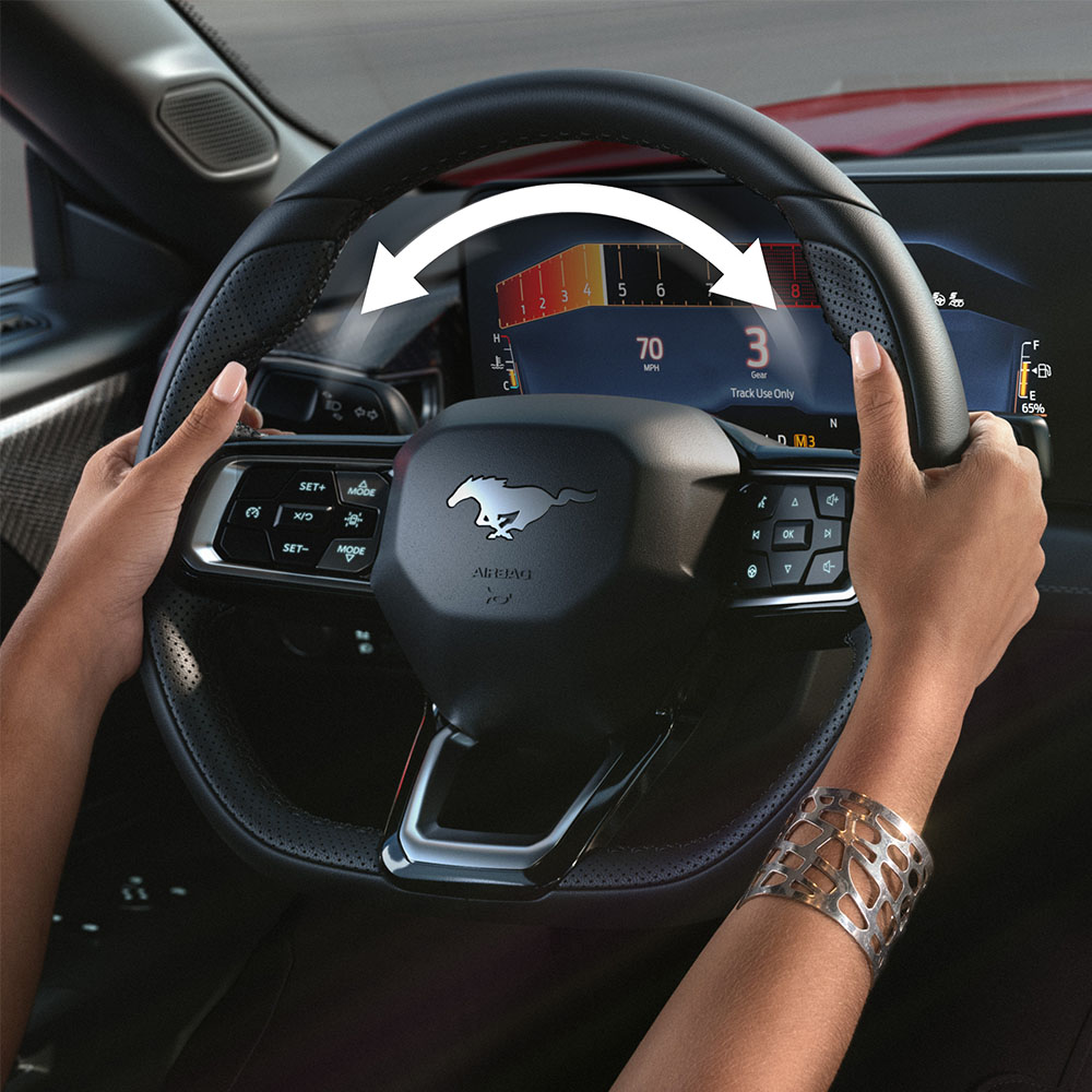 Dirección del volante en coche