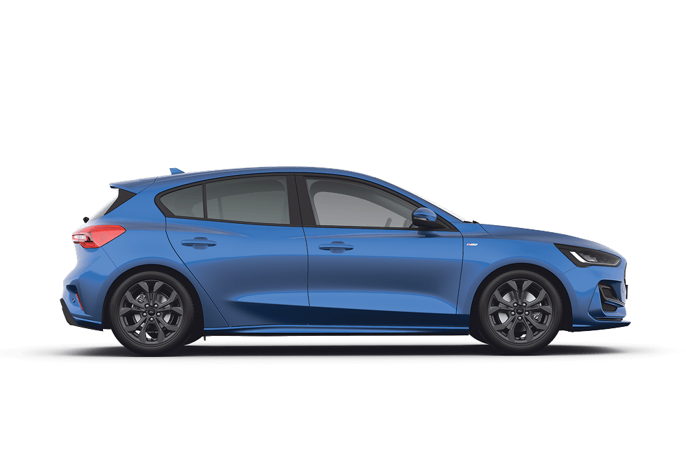 Vista de perfil lateral del Ford Focus