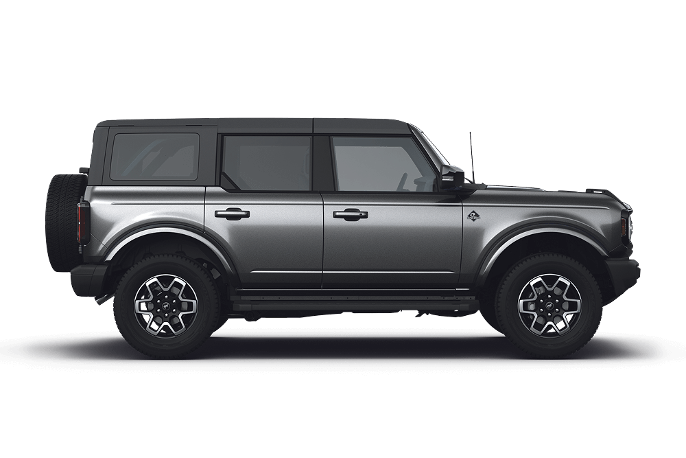 Vista de perfil lateral del Ford Bronco