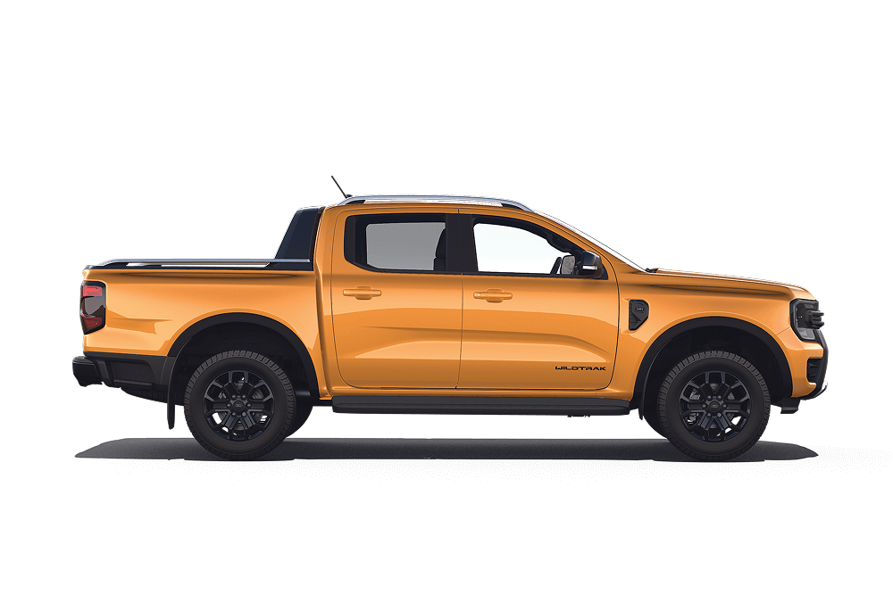 Vista de perfil lateral del Ford Ranger