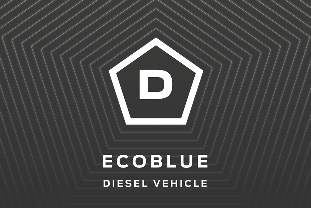 Logotipo del vehículo diésel EcoBlue.
